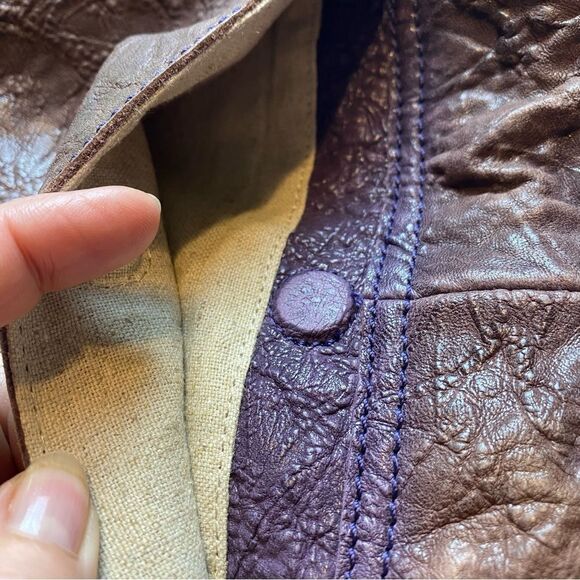 Camila Alcestis MUXO Leather Fringe Front Boho Saddle Bag Style Purse - Picture 7 of 16